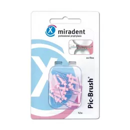 MIRADENT Interd.Pic-Brush erstatningsbørste xx-fin rosa, 12 stk