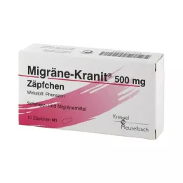MIGRÄNE KRANIT 500 mg stikkpiller, 10 stk
