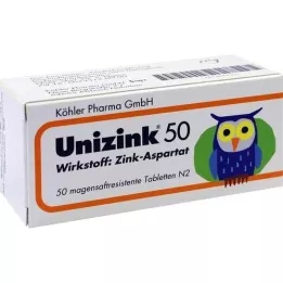 UNIZINK 50 gastrisk -resistente tabletter, 50 stk