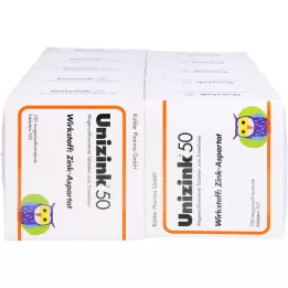 UNIZINK 50 gastrisk -resistente tabletter, 10x100 stk
