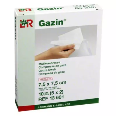 GAZIN Gasbind 7,5x7,5 cm steril 8-lags, 5X2 stk
