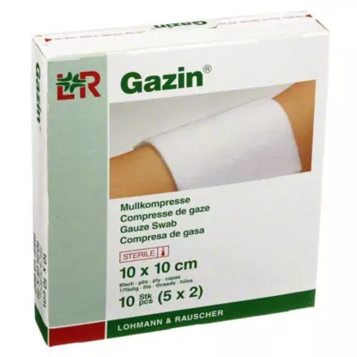 GAZIN Gasbind komp.10x10 cm steril 8-lags, 5X2 stk