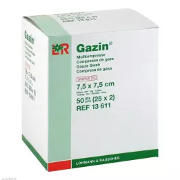 GAZIN Gasbind 7,5x7,5 cm steril 8-lags, 25X2 stk