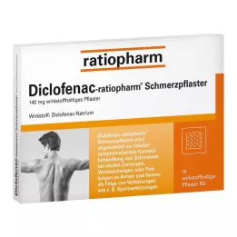 DICLOFENAC-ratiopharm smerteplaster, 10 stk