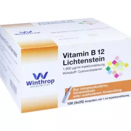 VITAMIN B12 1000 μg Lichtenstein Ampoules, 100x1 ml