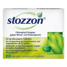 STOZZON Klorofyllbelagte tabletter, 40 stk