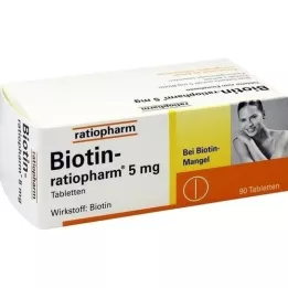 BIOTIN-RATIOPHARM 5 mg tabletter, 90 stk