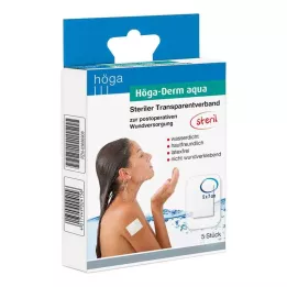 HÖGA-DERM aqua ste.Transp.Verb.m.Wundaflage 5x7 cm, 5 stk