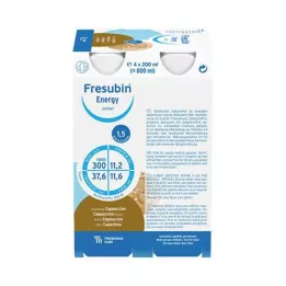 FRESUBIN ENERGY DRINK Cappuccino drikkeflaske, 4X200 ml
