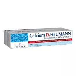 CALCIUM D3 Heumann brusetabletter 600 mg/400 I.E., 40 stk