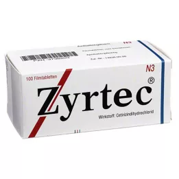 ZYRTEC Filmdrasjerte tabletter, 100 stk