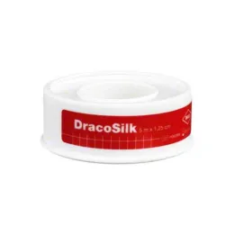 Dracosilk rullegips 5m x 1,25 cm, 1 stk