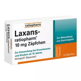 LAXANS-ratiopharm 10 mg stikkpiller, 10 stk