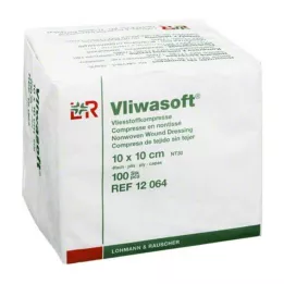 VLIWASOFT Nonwoven kompresser 10x10 cm usterile 4l., 100 stk