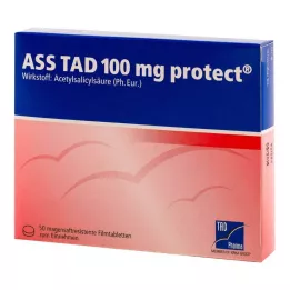 ASS TAD 100 mg beskyttende gastroresistente filmdrasjerte tabletter, 50 stk