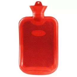 WÄRMFLASCHE Gummi 2 l dobbel lamell, 1 stk