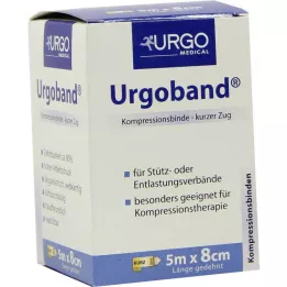 URGOBAND Kort strekkbandasje 8 cmx5 m, 1 stk