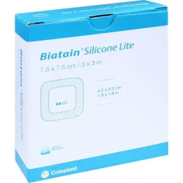 Biatain Silicone Lite skumdressing 7,5x7,5 cm, 10 stk