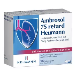 AMBROXOL 75 retard Heumann kapsler, 100 stk