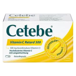 CETEBE Vitamin C forsinket frigjøringskapsler 500 mg, 30 stk