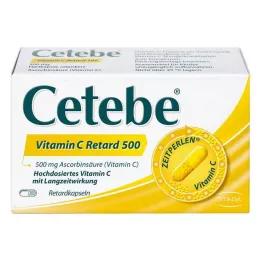 CETEBE Vitamin C-kapsler med forsinket frigjøring 500 mg, 180 stk