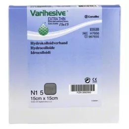 VARIHESIVE Ekstra tynn 15x15 cm HKV Hydroactive, 5 stk