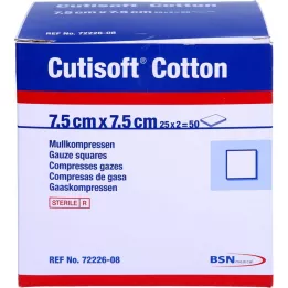CUTISOFT Cotton Ster 7.5x7.5 cm Ster.12fach, 25x2 stk