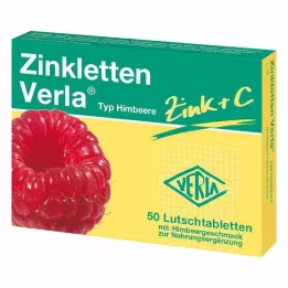 ZINKLETTEN Verla bringebærpastiller, 50 stk