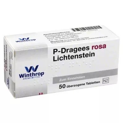 P DRAGEES rosa, 50 stk P DRAGEES rosa, 50 stk