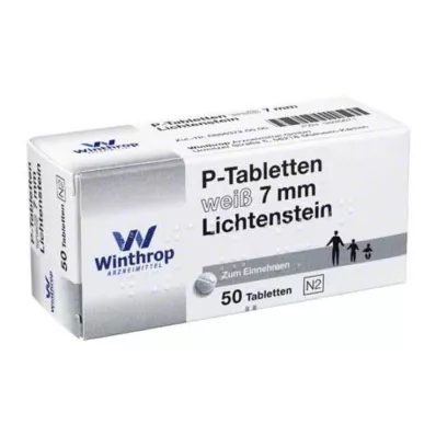 P TABLETTEN hvit 7 mm stigning, 50 stk P TABLETTEN hvit 7 mm stigning, 50 stk