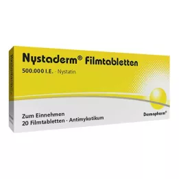 NYSTADERM Filmdrasjerte tabletter, 20 stk