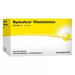 NYSTADERM Filmdrasjerte tabletter, 100 stk