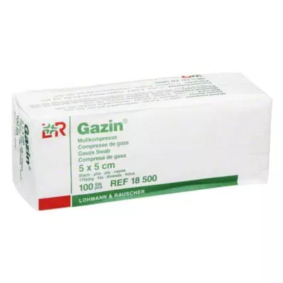 GAZIN Gasbind 5x5 cm usteril 8-fold drift, 100 stk GAZIN Gasbind 5x5 cm usteril 8-fold drift, 100 stk