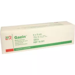 GAZIN Gasbind 5x5 cm usteril 12-fold drift, 100 stk