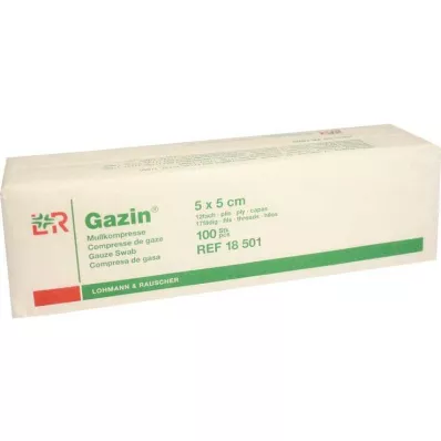 GAZIN Gasbind 5x5 cm usteril 12-fold drift, 100 stk