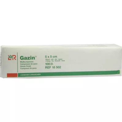 GAZIN Gasbind 5x5 cm usteril 16-fold drift, 100 stk GAZIN Gasbind 5x5 cm usteril 16-fold drift, 100 stk