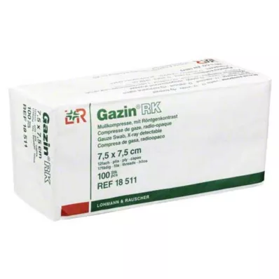 GAZIN Gasbind 7,5x7,5 cm usteril 12 ganger RK, 100 stk