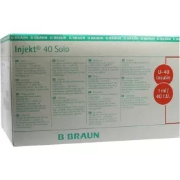 INJEKT Solo insulinsprøyte 1ml U40, 100X1ml