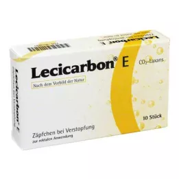 LECICARBON E CO2 Laxans Voksenstikkpiller, 10 stk