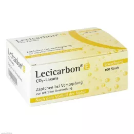 LECICARBON E CO2 Laxans Voksenstikkpiller, 100 stk