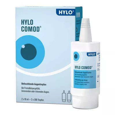 HYLO-COMOD Øyedråper, 2X10 ml