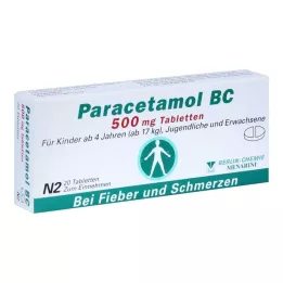 PARACETAMOL BC 500 mg tabletter, 20 stk