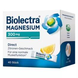 BIOLECTRA Magnesium 300 mg direkte sitronstaver, 40 stk