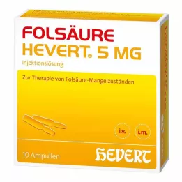 FOLSÄURE HEVERT 5 mg ampuller, 10 stk