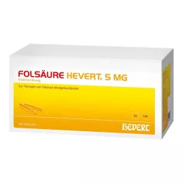 FOLSÄURE HEVERT 5 mg ampuller, 100 stk