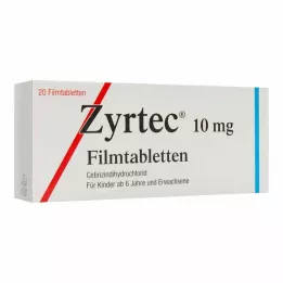 ZYRTEC Filmdrasjerte tabletter, 20 stk