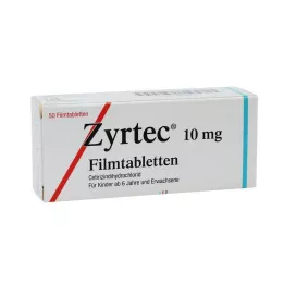 ZYRTEC Filmdrasjerte tabletter, 50 stk