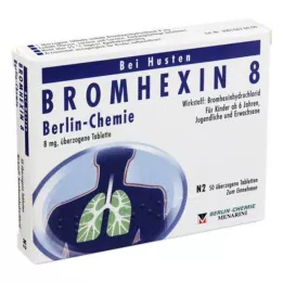 BROMHEXIN 8 Berlin Chemie belagte tabletter, 50 stk