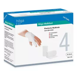 HÖGA-MUBILAST Fikseringsbandasje 4 cmx4 m med cellofan, 1 stk