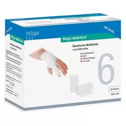 HÖGA-MUBILAST Fikseringsbandasje 6 cmx4 m med cellofan, 1 stk